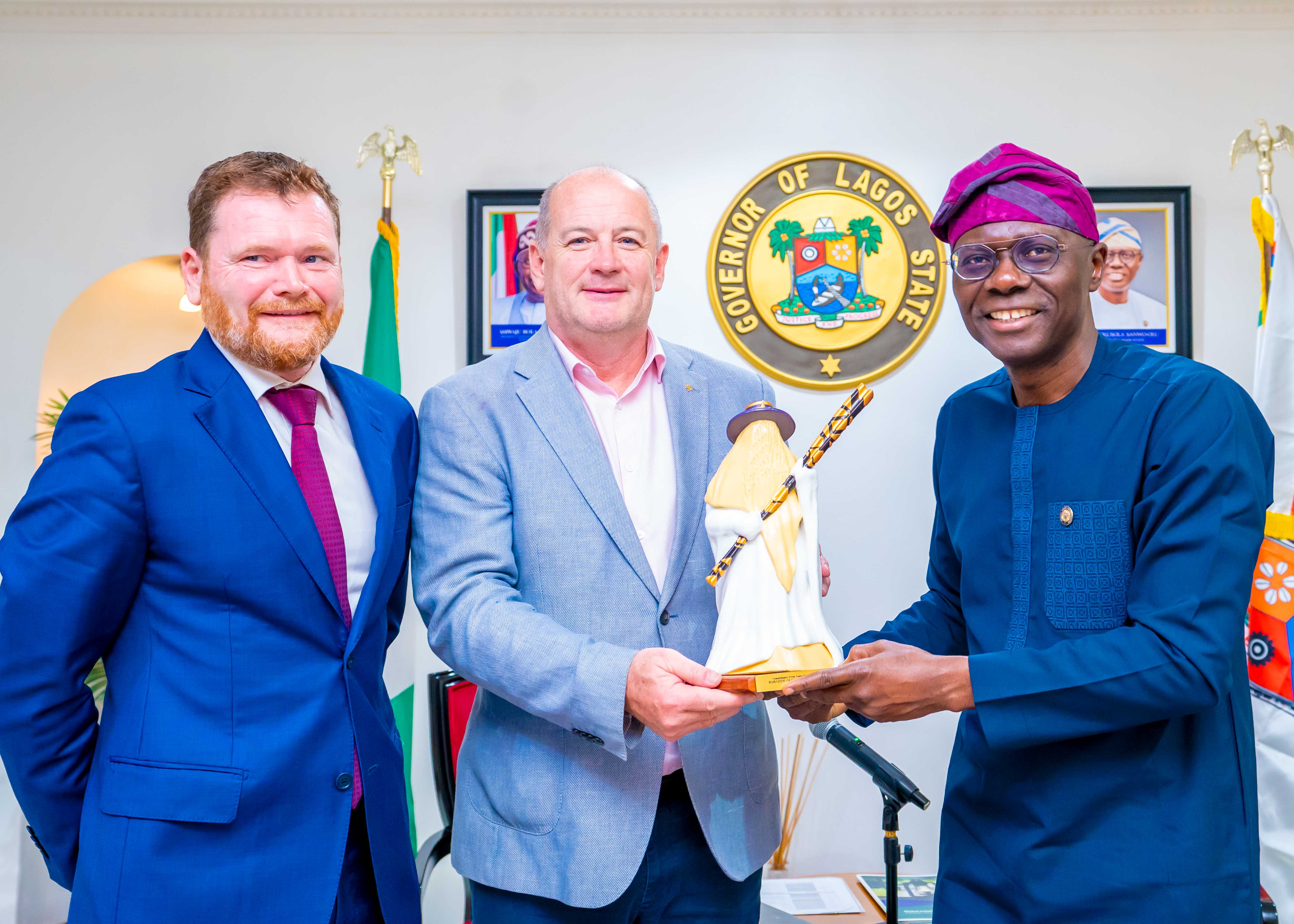 GOV. SANWO-OLU RECEIVES AMBASSADOR OF REPUBLIC OF IRELAND TO NIGERIA, H.E MR. PETER RYAN AT LAGOS HOUSE, MARINA